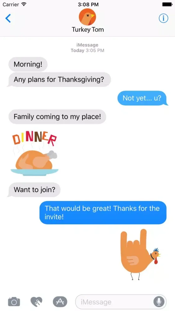 صور Hand Turkey Stickers