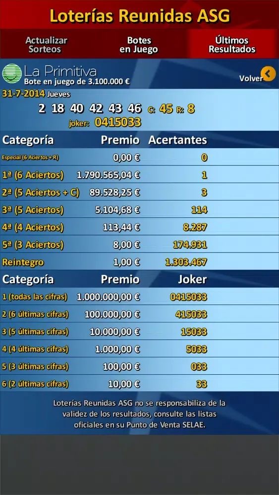 Loteria Resultados স্ক্রিনশট