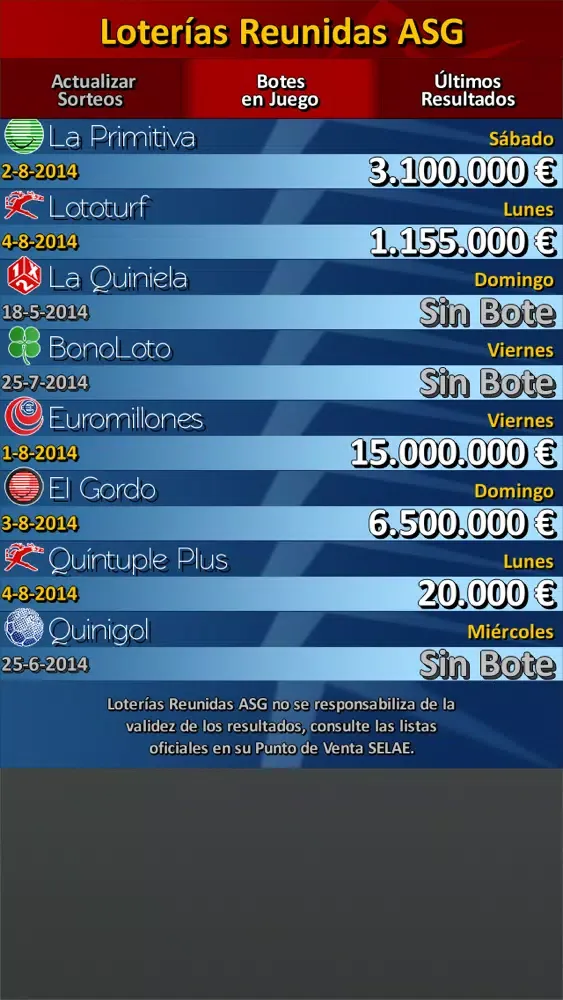 Loteria Resultados স্ক্রিনশট