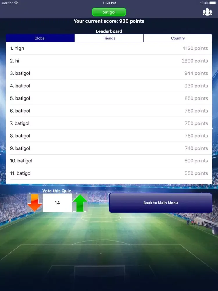Ultimate Football Quiz - For Premier League & more iPad 應用截圖