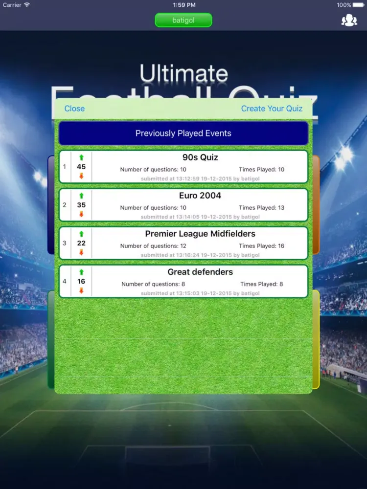 Ultimate Football Quiz - For Premier League & more iPad 應用截圖