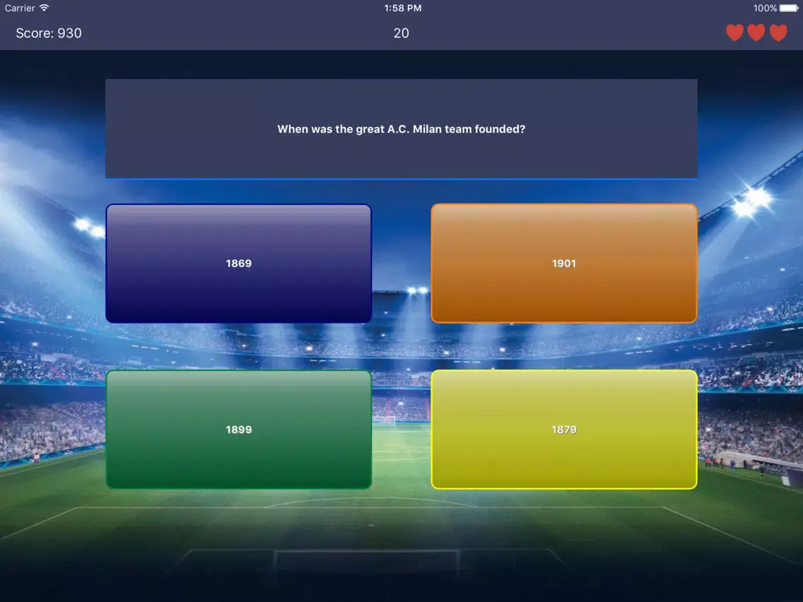 Ultimate Football Quiz - For Premier League & more iPad 應用截圖