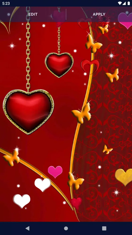 تصاویر Love Hearts Live Wallpaper