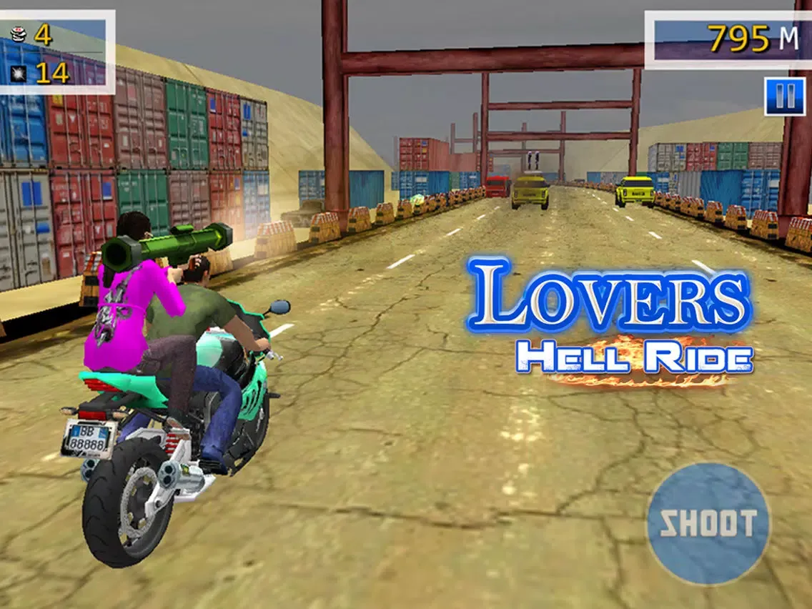 Lovers Hell Ride - Free Racing and Shooting Game iPad  স্ক্রিনশট