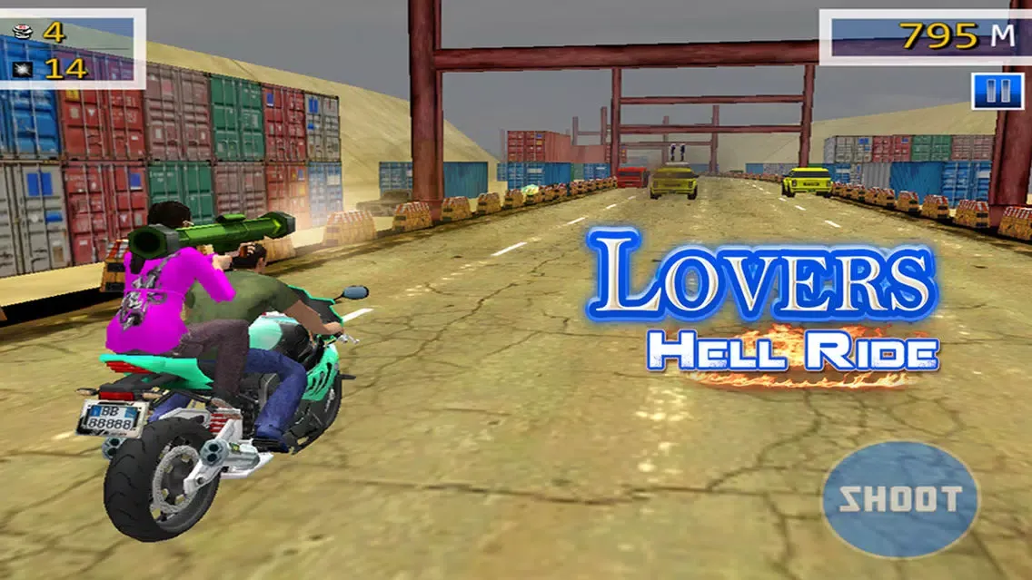 Lovers Hell Ride - Free Racing and Shooting Game স্ক্রিনশট