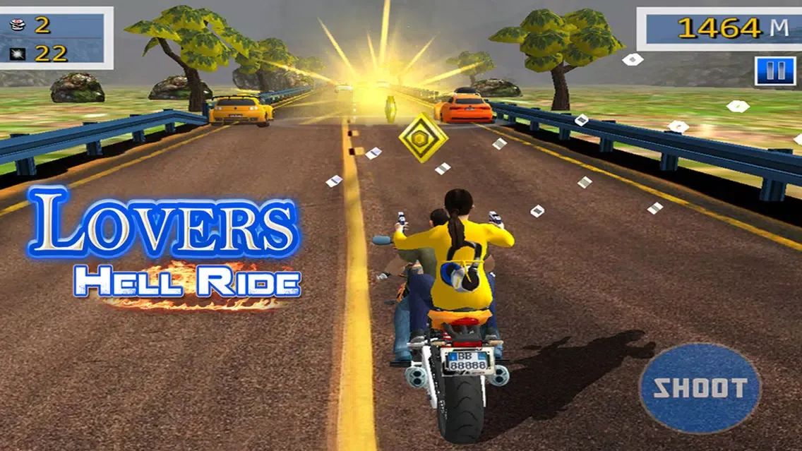Lovers Hell Ride - Free Racing and Shooting Game স্ক্রিনশট