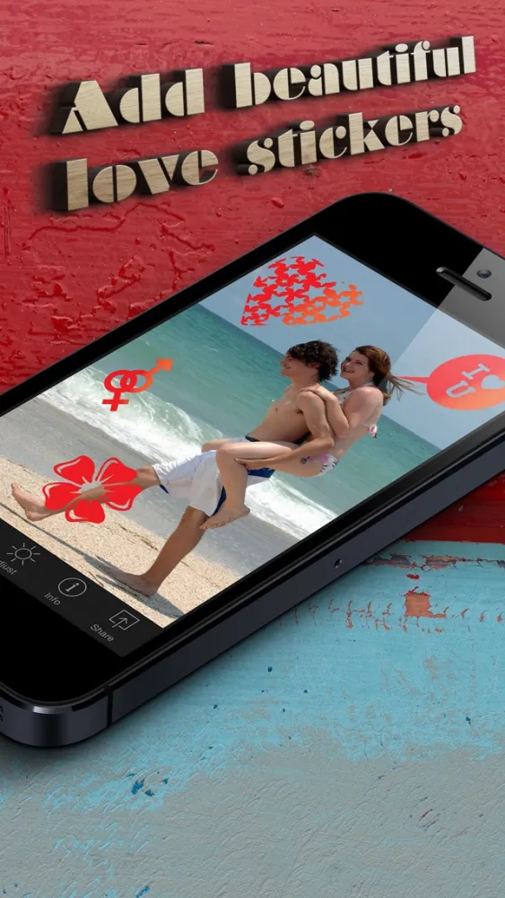 Love Stickers - Add unlimited love, heart, kiss, dance stickers to your photos. Put stickers on your photos. Stickers for Instagram, Facebook, Flickr, Twitter, Valentines Day Free Screenshots
