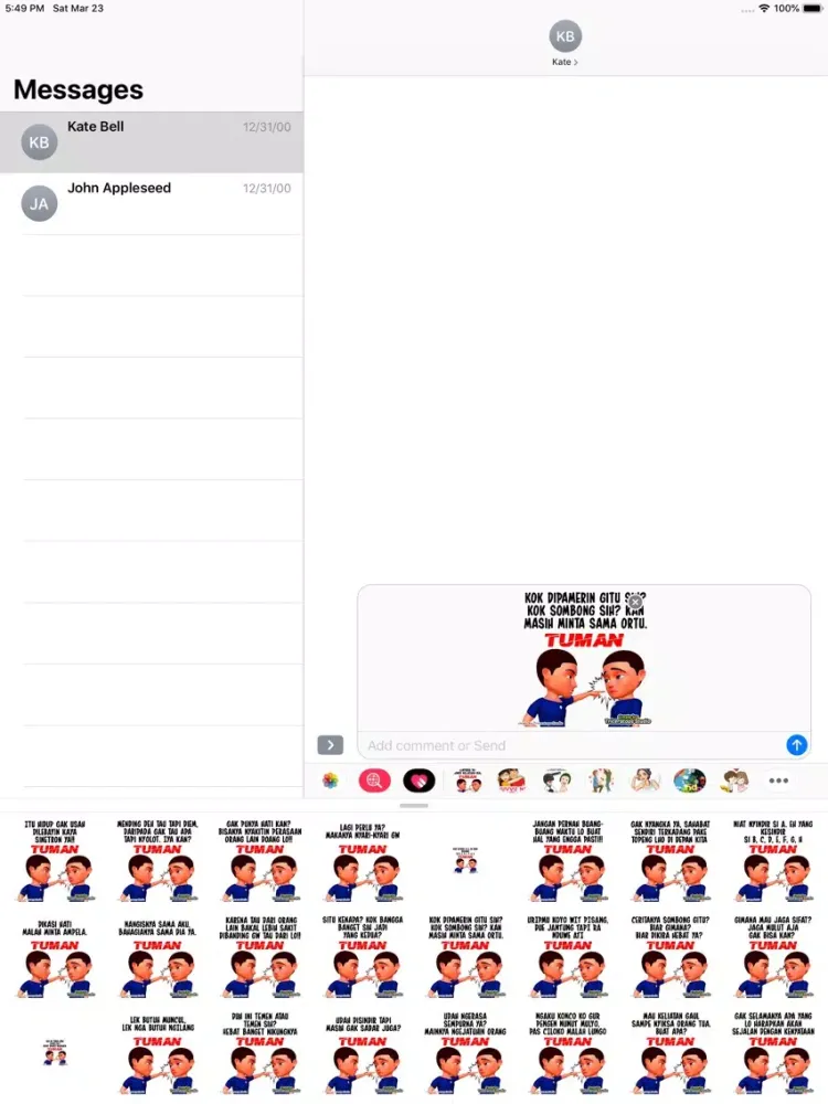 Zrzuty ekranu Stiker TUMAN Terbaru iPad 