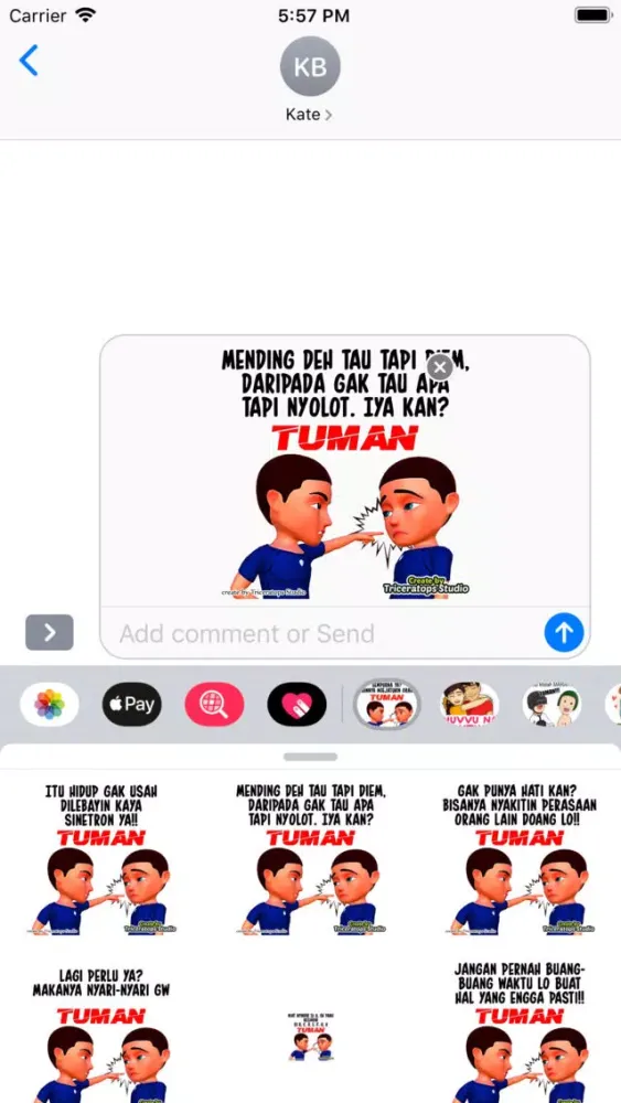 Zrzuty ekranu Stiker TUMAN Terbaru
