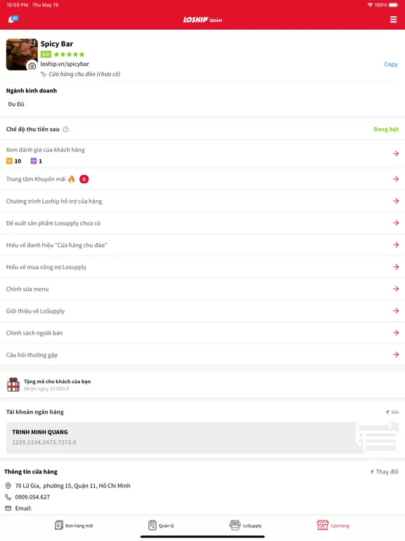 Loship Quán & Losupply iPad  স্ক্রিনশট