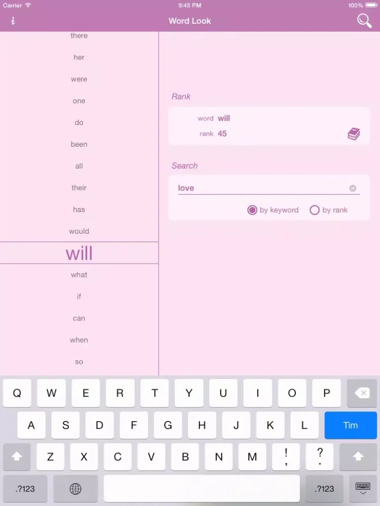 Word Look - English iPad  स्क्रीनशॉट