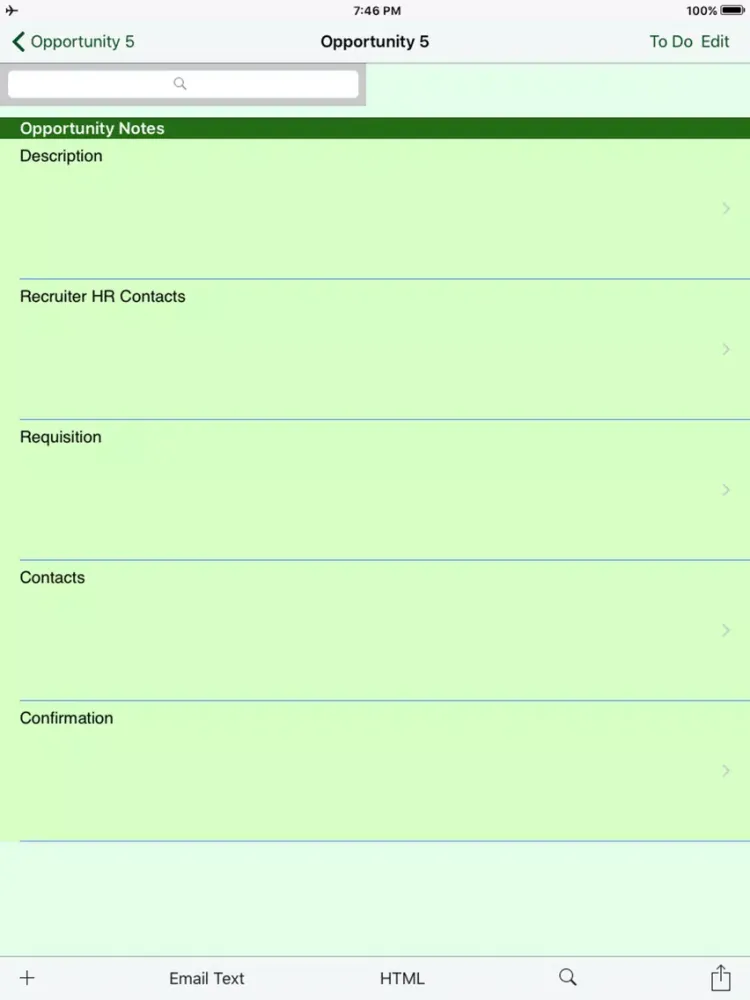 Job Hunt iPad  Screenshots