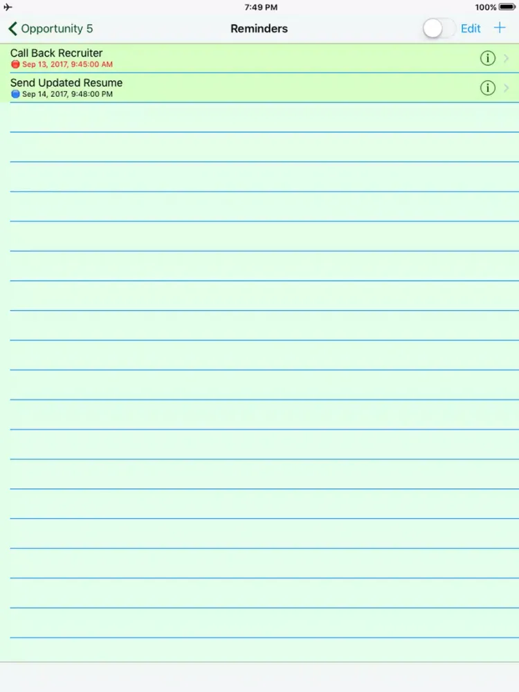 Job Hunt iPad  Screenshots