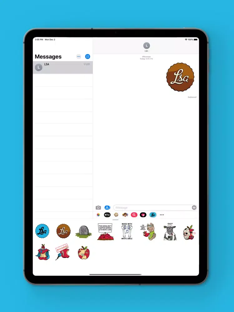 ภาพหน้าจอของ LsA stickers iPad 