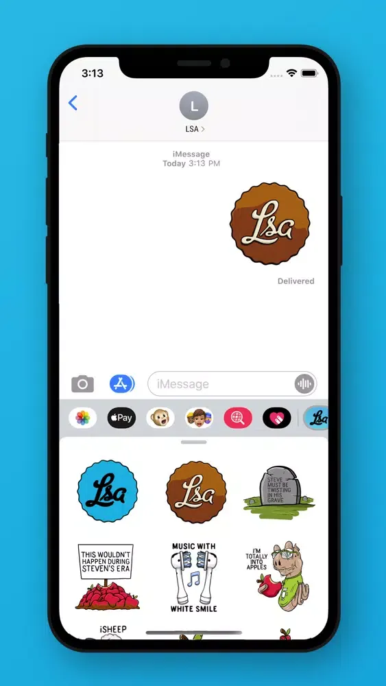 ภาพหน้าจอของ LsA stickers
