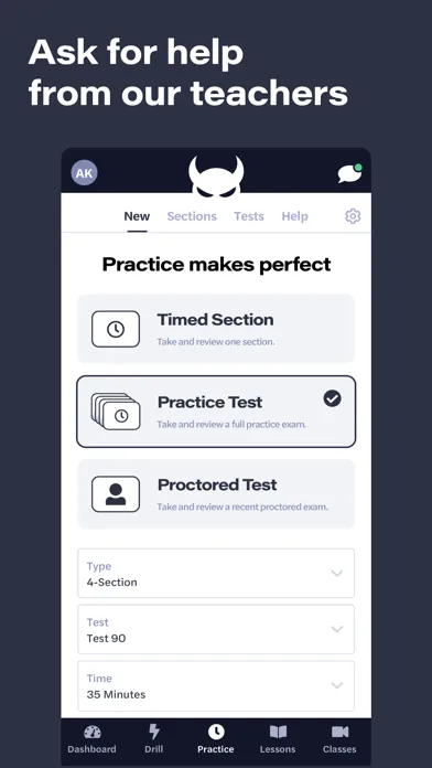 Ảnh chụp màn hình của LSAT Demon