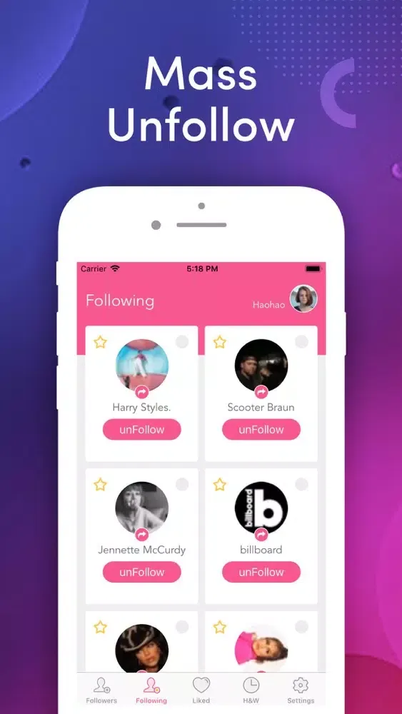 Mass Unfollow应用截图