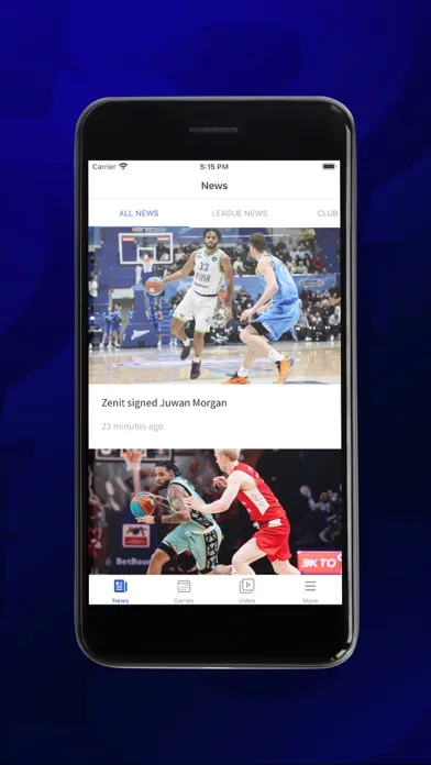 Captures d'écran de VTB League Official
