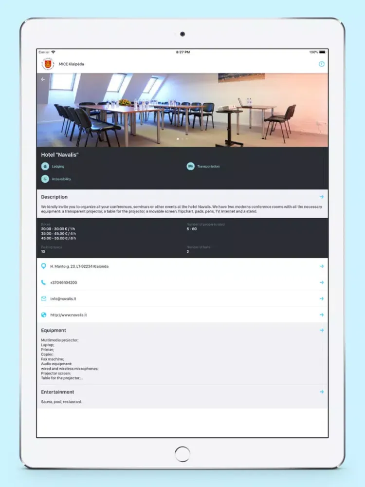 تصاویر MICE Klaipėda iPad 