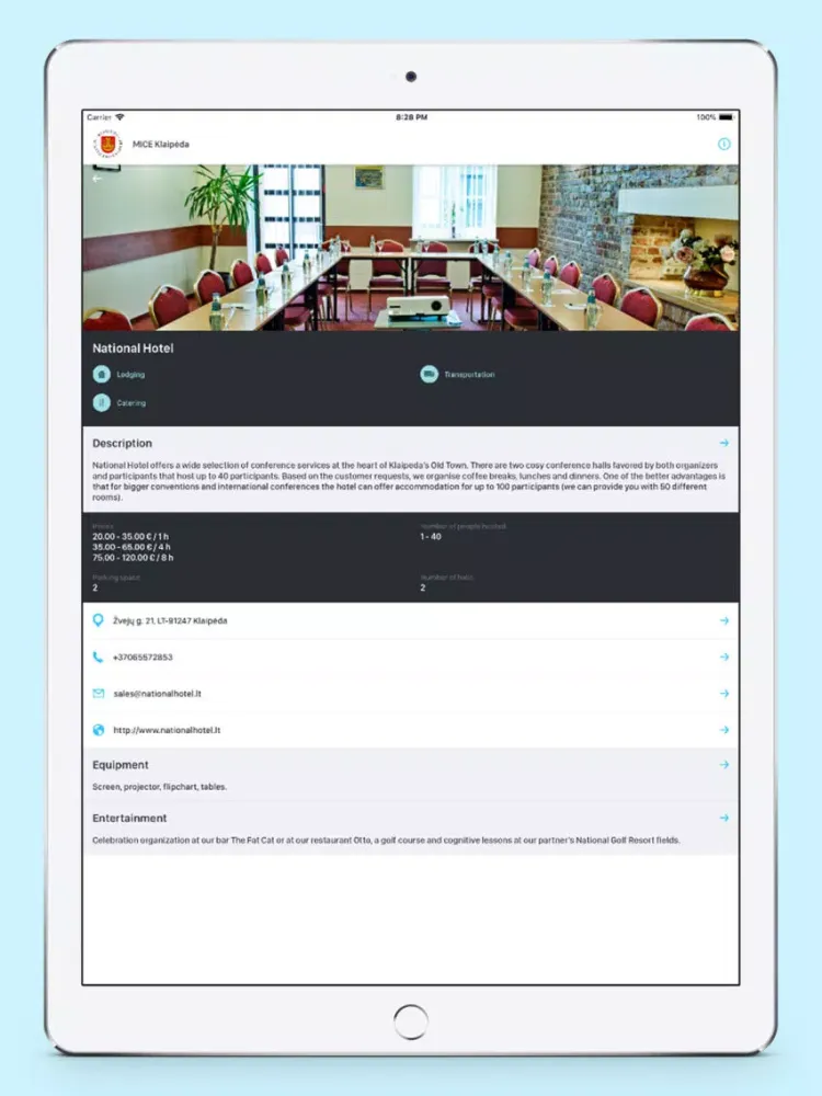تصاویر MICE Klaipėda iPad 