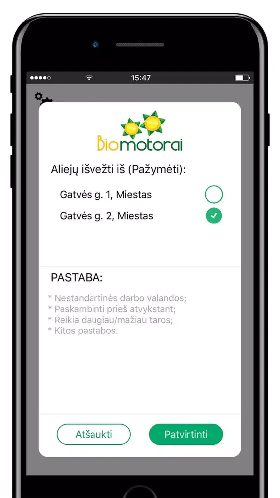 Capturas de tela do Biomotorai UAB