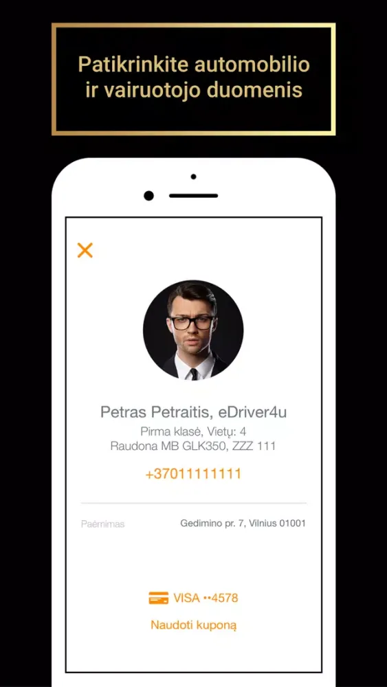 Capturas de pantalla de eDriver4u: personal chauffeur