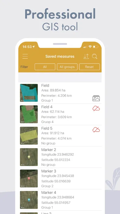 Ảnh chụp màn hình của GPS Fields Area Measure Map