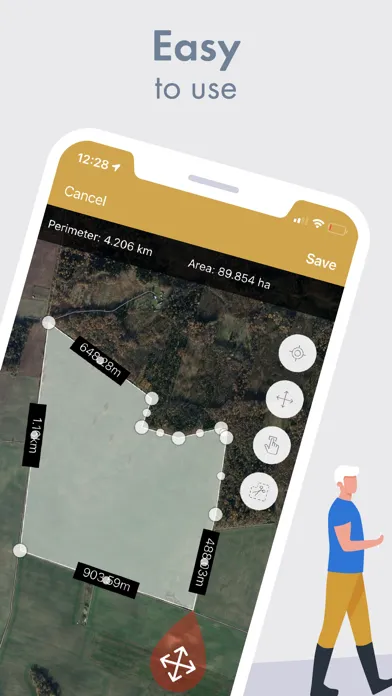 Ảnh chụp màn hình của GPS Fields Area Measure Map
