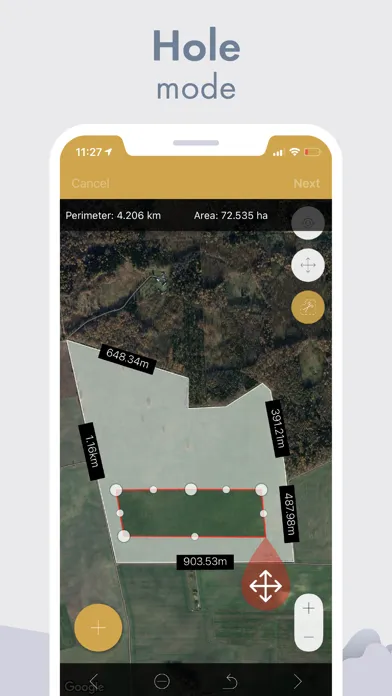 Ảnh chụp màn hình của GPS Fields Area Measure Map