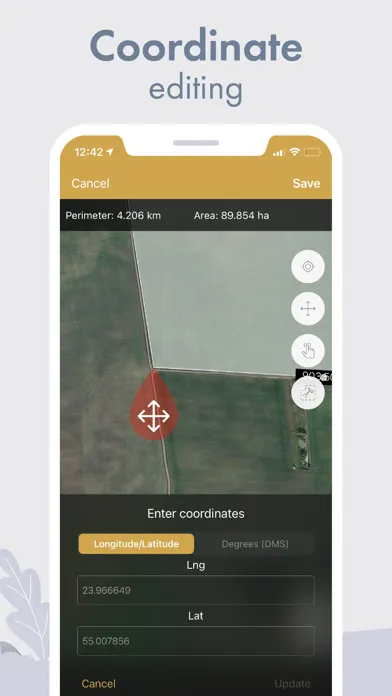 Ảnh chụp màn hình của GPS Fields Area Measure Map