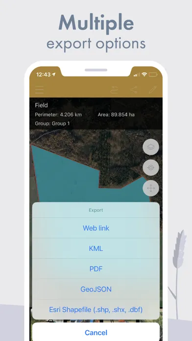 Ảnh chụp màn hình của GPS Fields Area Measure Map