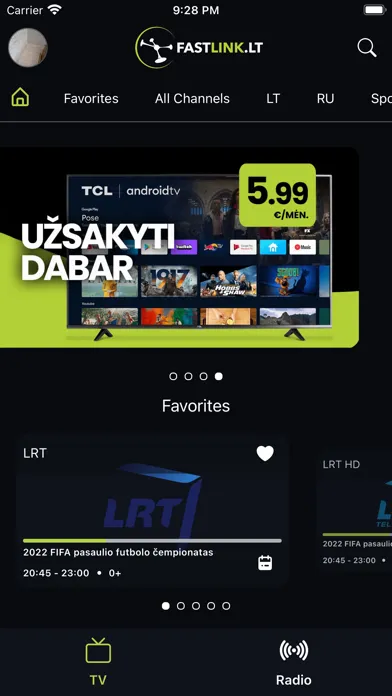 Capturas de pantalla de Fastlink TV