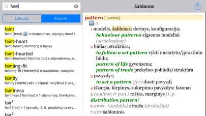 Anglonas - the English-Lithuanian dictionary应用截图