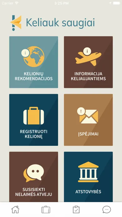 Capturas de tela do Keliauk saugiai