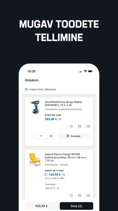 K-rauta.ee e-pood Screenshots