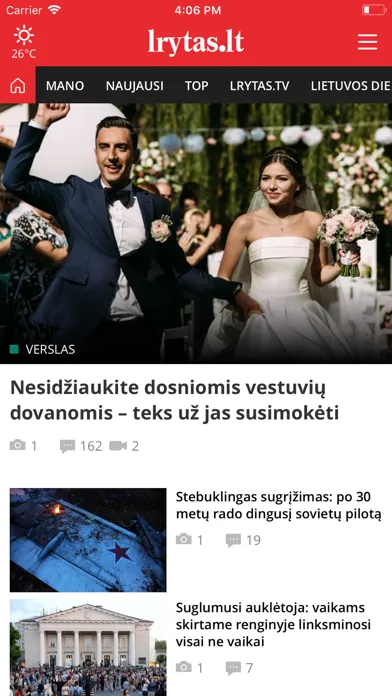 Captures d'écran de Lrytas.lt naujienos