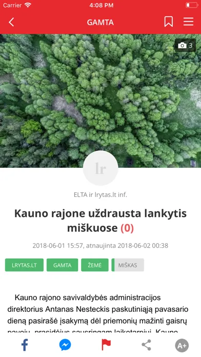 Captures d'écran de Lrytas.lt naujienos