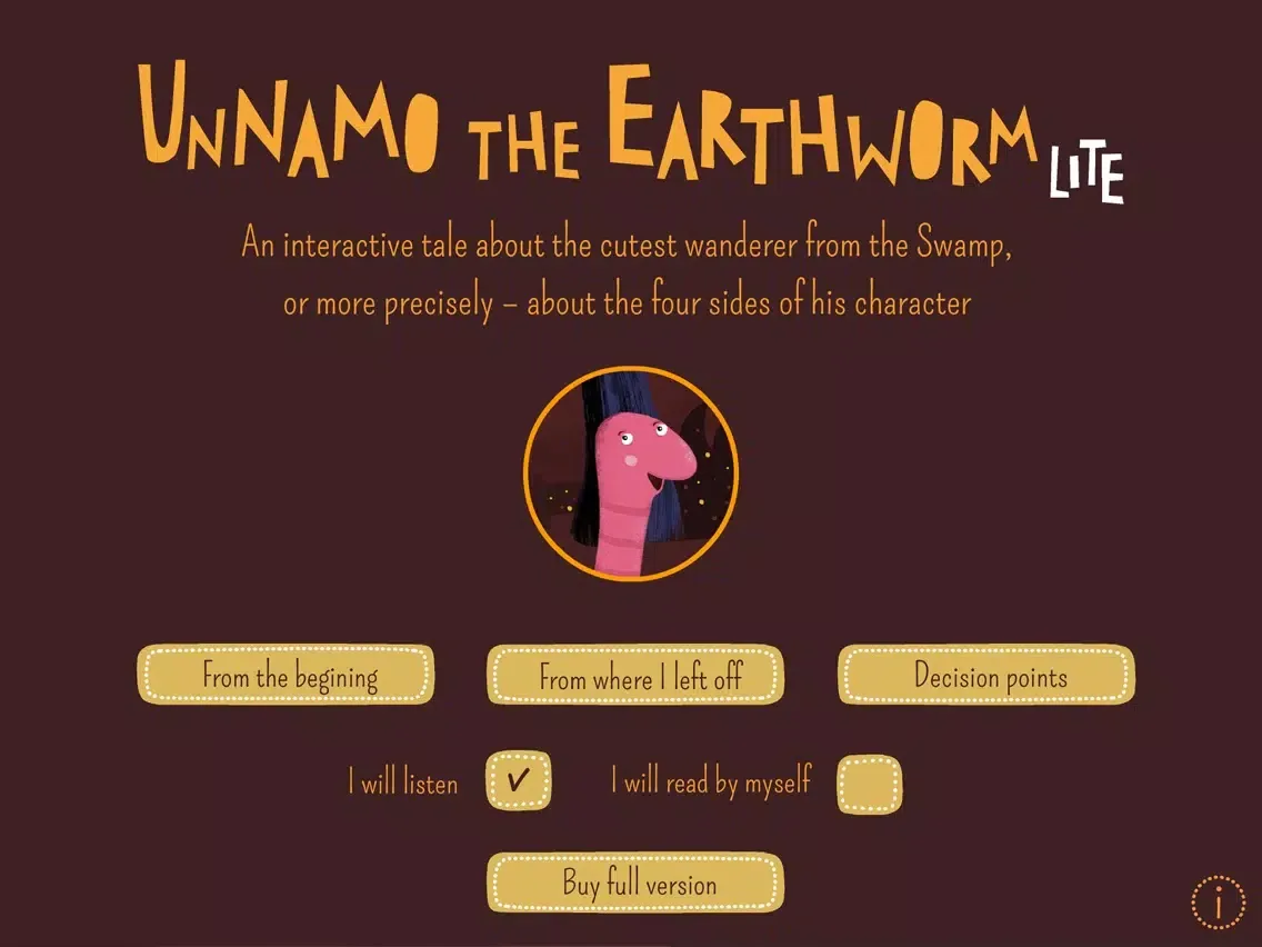 Скриншоты Unnamo the Earthworm LITE: interactive tale iPad 