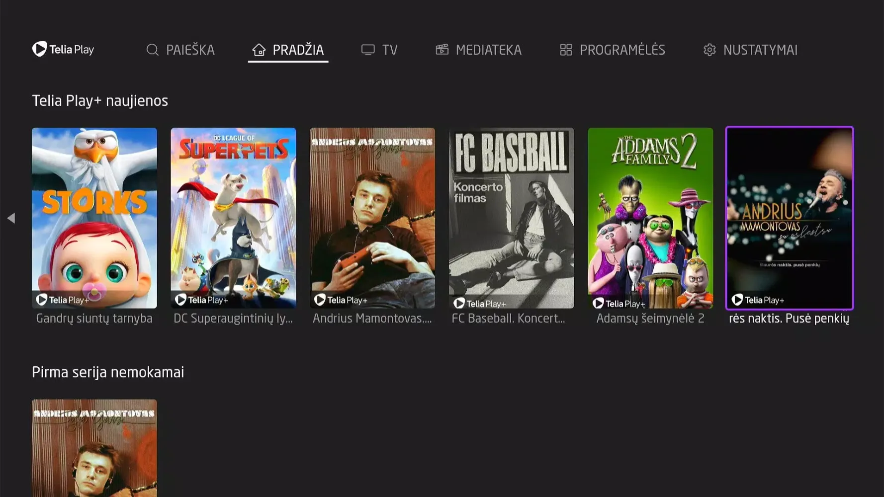 Capturas de pantalla de Telia Play LT (Android TV)