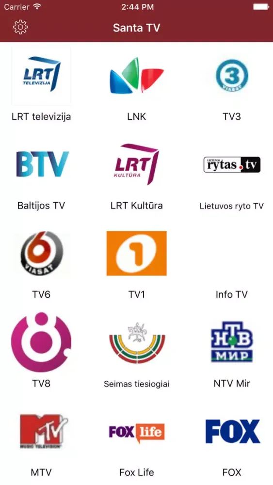 Tangkapan skrin Santa TV