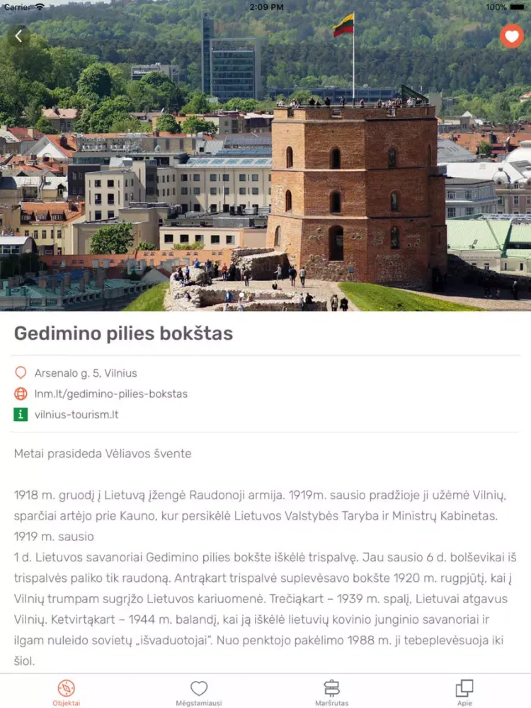 Capturas de tela do LT100 maršrutai iPad 