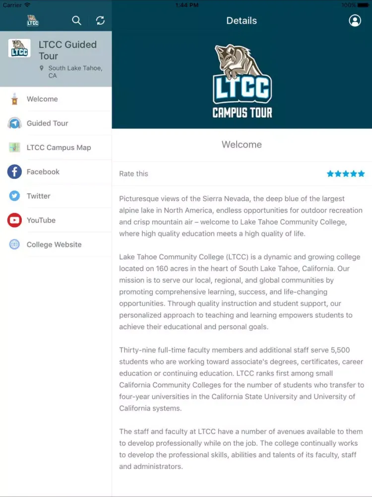 Zrzuty ekranu LTCC Campus Tour Guide iPad 