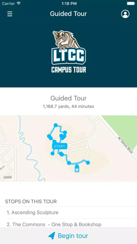 Zrzuty ekranu LTCC Campus Tour Guide