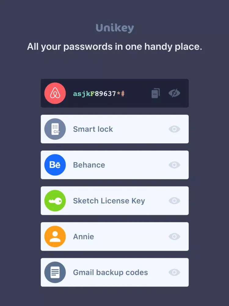 Unikey - Private Photo Vault iPad  스크린샷