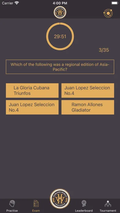 Capturas de tela do Habanos World Challenge