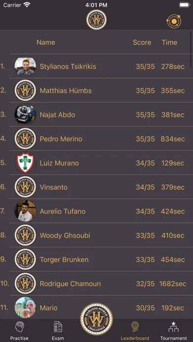 Capturas de tela do Habanos World Challenge