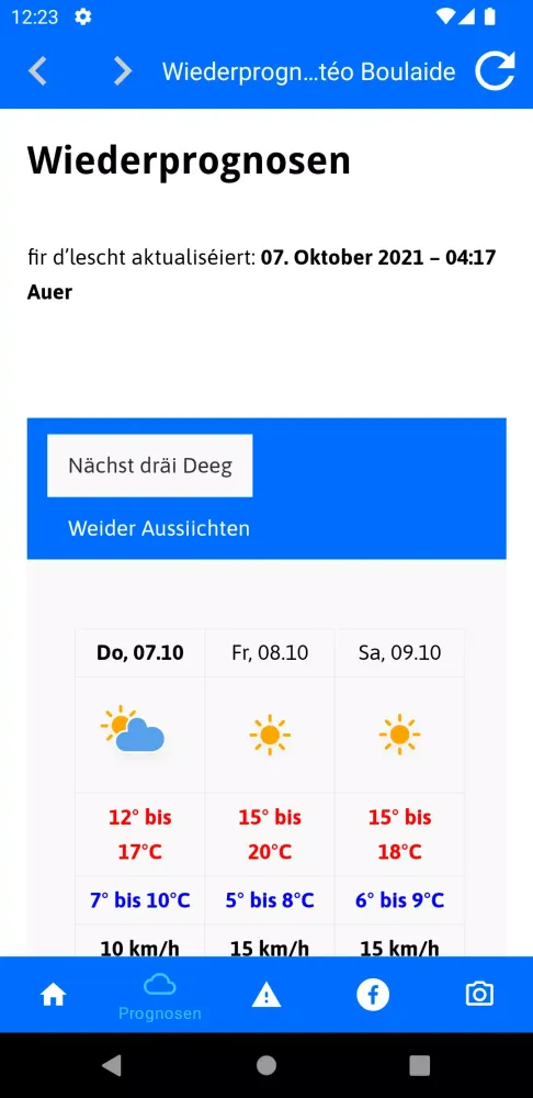 Météo Boulaide Screenshots