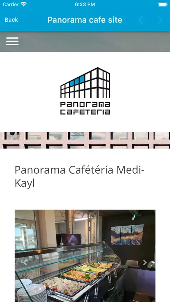 Tangkapan skrin Panorama Café