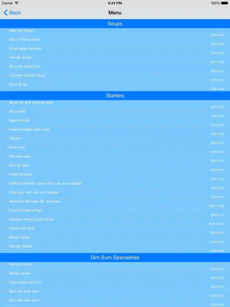 Ảnh chụp màn hình của Restaurant New Hong Kong Platen Luxembourg iPad 