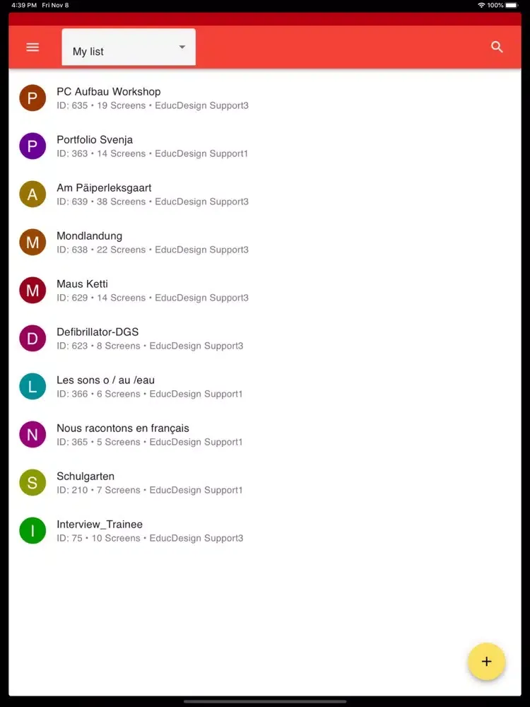 OLEFA Storyboard iPad  स्क्रीनशॉट